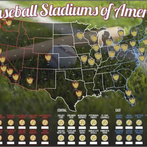 Baseball Stadiums Scratch Off Map