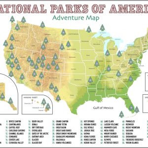 National Parks Scratch Off Map