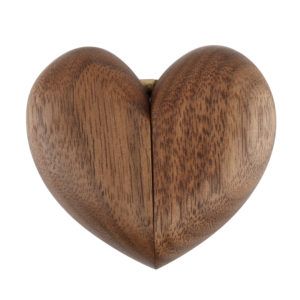 Secret Heart Shaped Ring Box | Beautiful Walnut Wood Case | For A Unique & Fancy Wedding, Proposal, Or Engagement | Caja Para Anillos De Compromiso